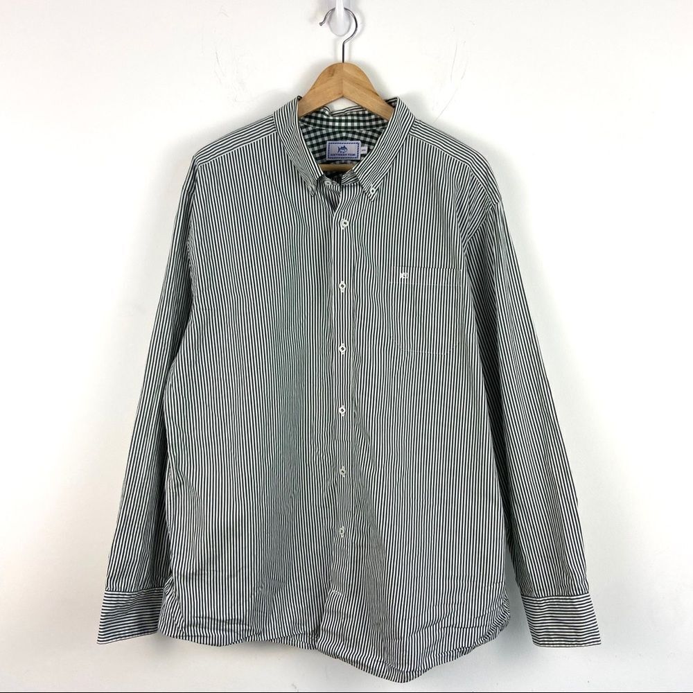 Southern Tide Trim Fit Stripe Button‎ Down Shirt